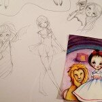 Circus Girls sketches & paintings