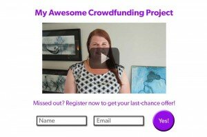 Post crowdfunding landing page