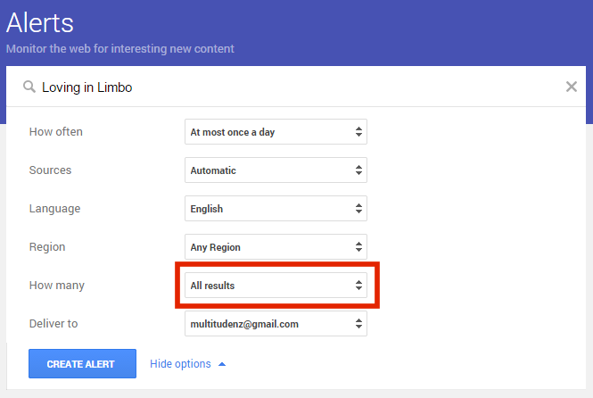 How to set up a Google Alert for your crowdfunding campaign