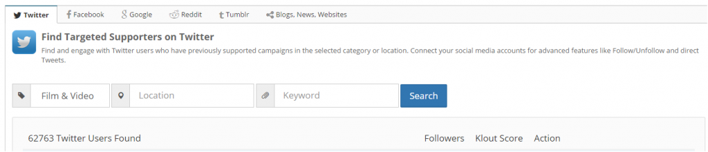 Krowdster Crowd Builder tool.