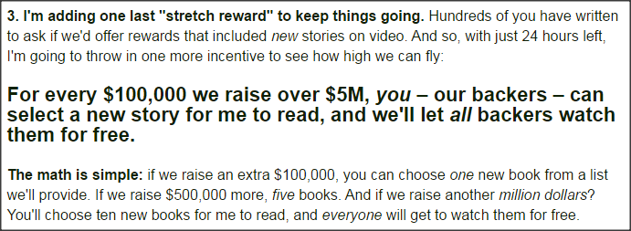 Reading Rainbow Stretch Goal